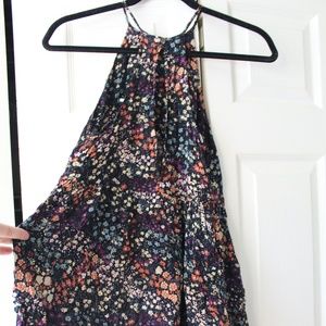 Black Floral High Neck Urban Outfitters Dress